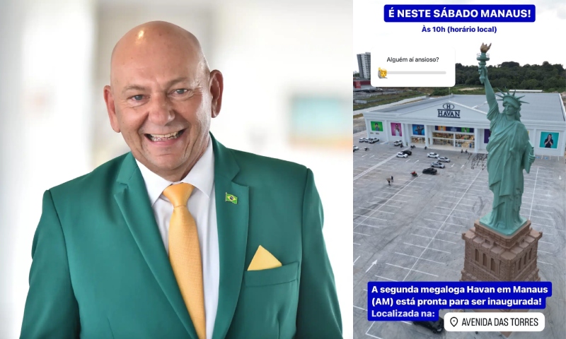 Luciano Hang faz convite especial para inauguração da nova loja da Havan em Manaus; veja vídeo