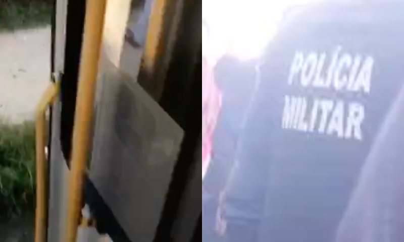 Bandidos recebem ‘carinho’ da população durante assalto a ônibus, em Manaus; veja vídeos
