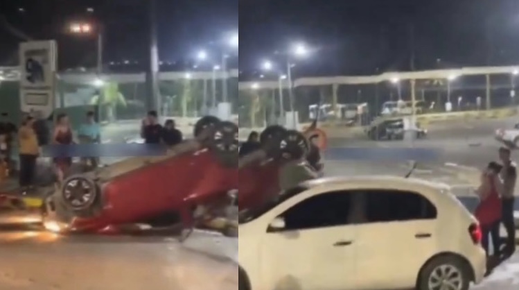 Perseguição termina em grave acidente e tirotei0 em frente ao Shopping Via Norte; veja