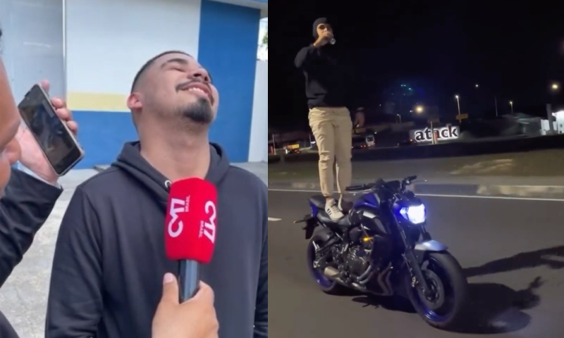 ‘Amostradinho’ da moto na Avenida das Torres vai parar na delegacia: “estão me crucificando”; veja vídeo