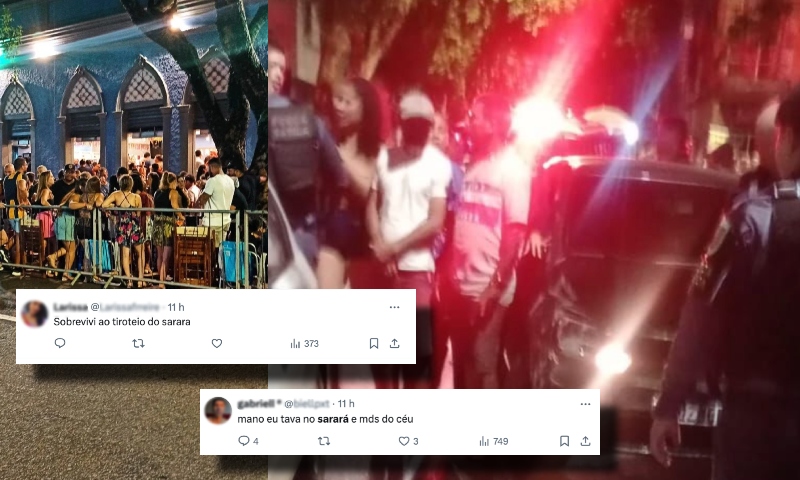Clientes do Sarará Bar ficam desesperados com tir0te1o no Centro de Manaus; veja vídeo