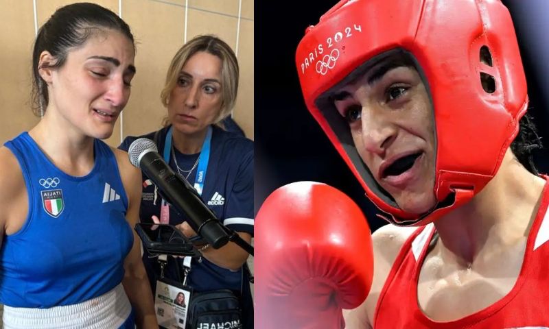 Boxeadora italiana chora após levar surr4 de rival ‘trans’; veja vídeo