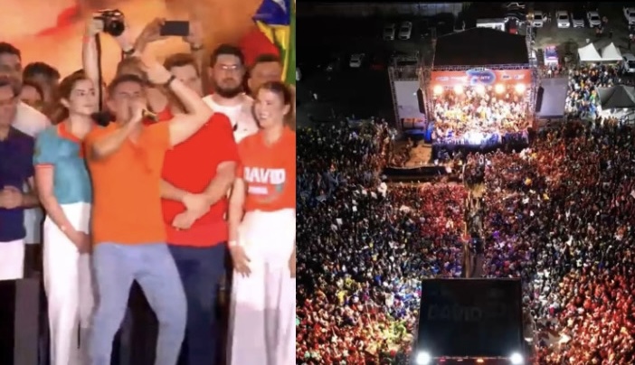 “Foi Deus quem me colocou aqui”, diz David Almeida em convenção com mais de 30 mil apoiadores em Manaus