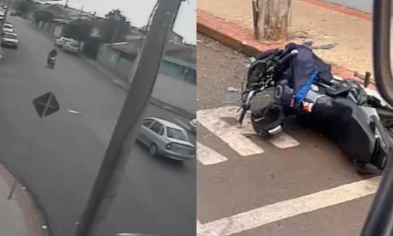 Veja momento em que motoqueiro p3rde a perna e del1ra de d0r durante gr4ve ac1dente