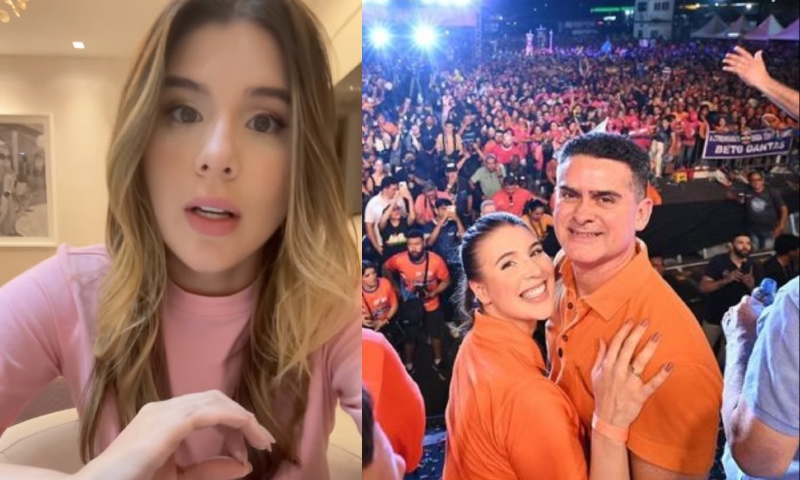 Izabelle Fontenele, noiva de David Almeida, desmente Fake News e confirma ataque na conta do prefeito