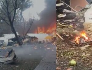 Vídeos mostram destruição e mortes após queda de avião no interior de SP; veja