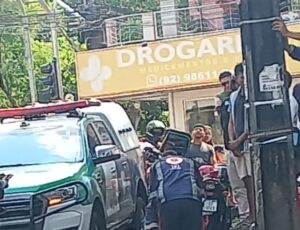 Urgente: Bandido leva bal4ço e ag0niza após tentar assaltar Clínica Médica na Compensa; veja vídeo