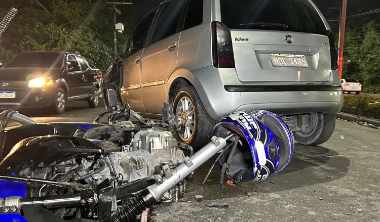 Urgente: motoqueiro fica em estado grave após ac1dente no Cidade Nova