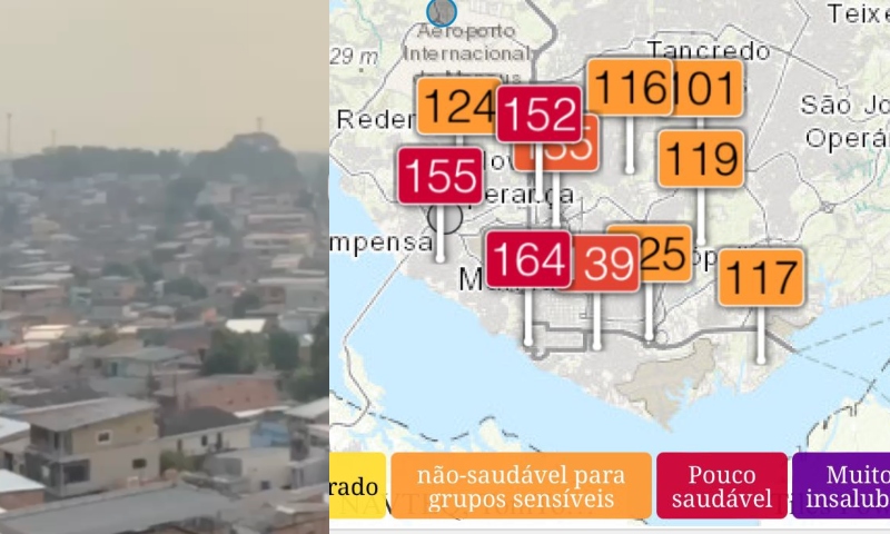 “O pesadelo está de volta”: Manaus amanhece sufocada e coberta em fumaça tóxica; veja vídeo