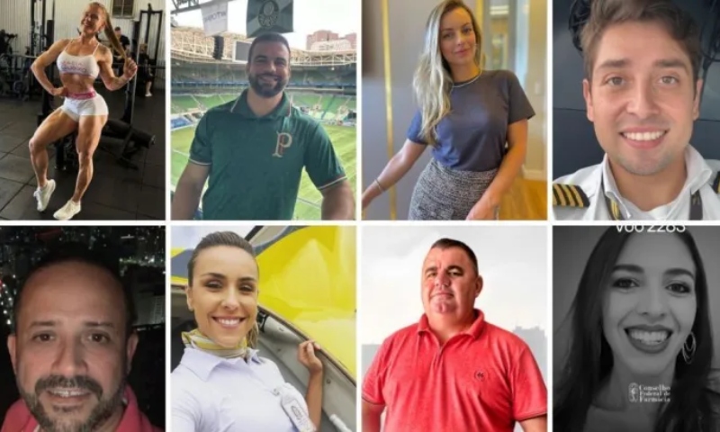 “O Brasil de Luto”: veja quem eram as pessoas que m0rreram na queda do avião da Voepass