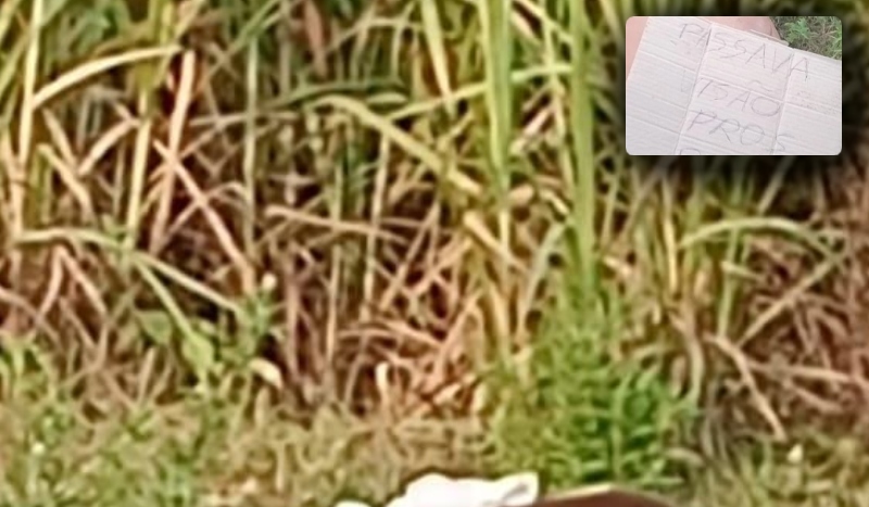 C0rpo é encontrado com bilhete de f4cção em terreno baldio em Manaus; veja vídeo