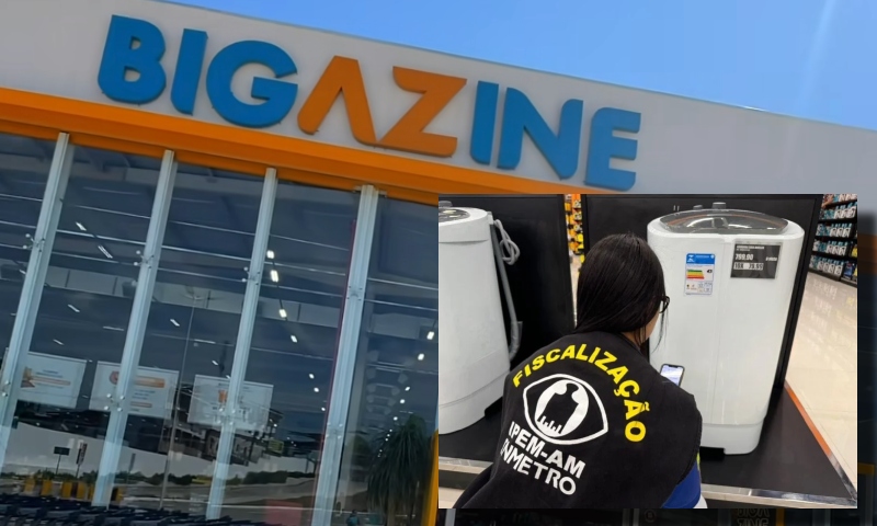 Bigazine pode ser multada em R$ 1,5 milhão por uso irregular da marca Inmetro em Manaus