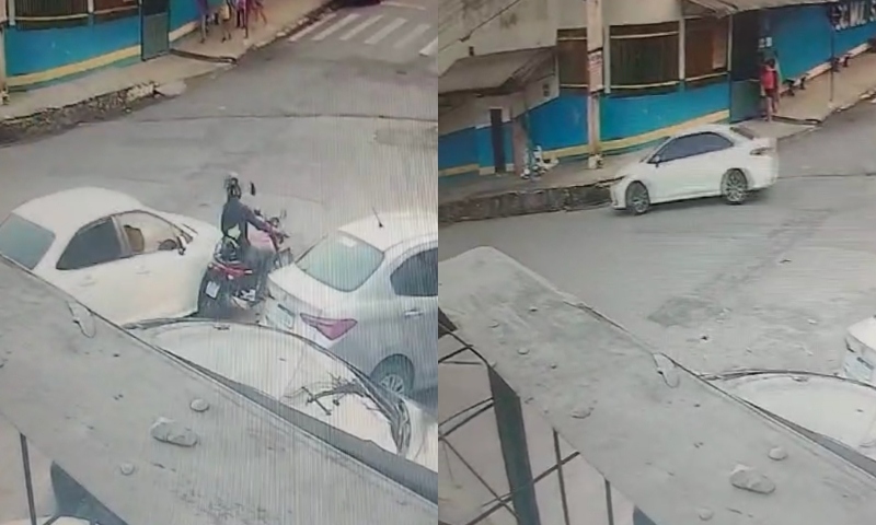 Exclusivo: veja momento que motoqueiro é cr1vado de b4la no Santa Etelvina