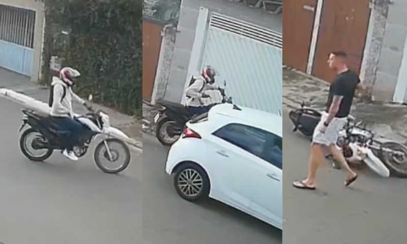 Policial de folga “Cancela CPF” de bandido que fazia arrastão usando moto; veja vídeo