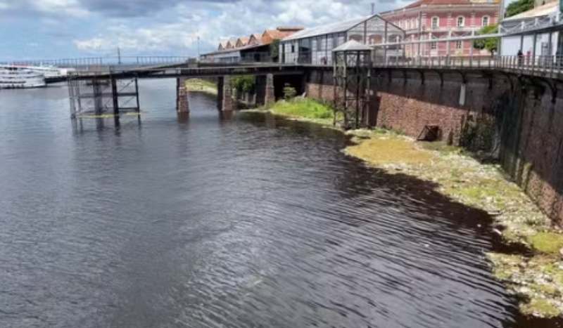 Seca avança em Manaus e Rio Negro desce quase dois metros em pouco mais de 15 dias