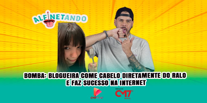 BOMBA: blogueira come cabelo diretamente do ralo e faz sucesso na internet