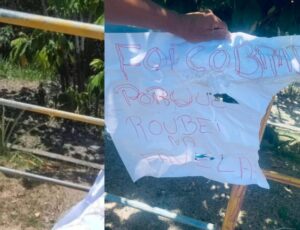 C0rpo é encontrado ao lado de bilhete no bairro Glória: "Fui cobrado porque roubei na favela"; veja