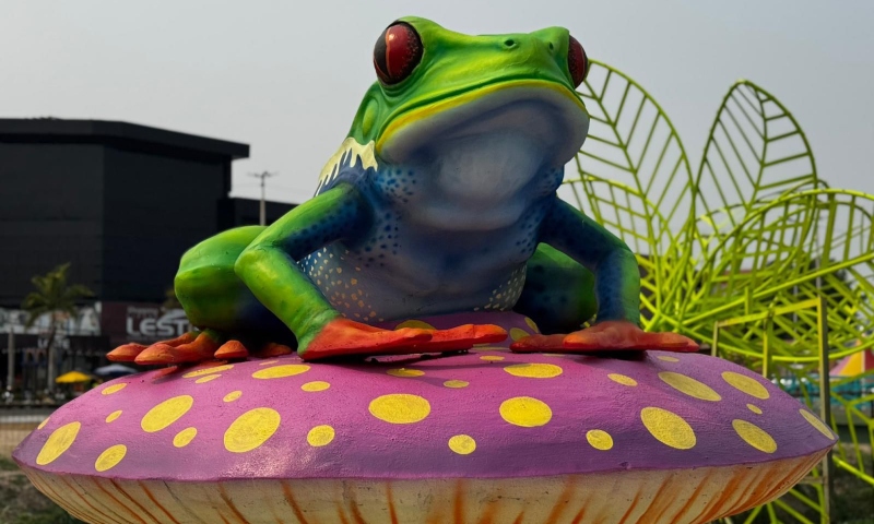 Prefeitura avança na construção da 2ª etapa do Gigantes da Floresta, com portal e cenários do orquidário e dos pássaros