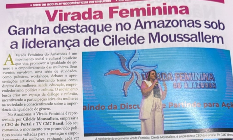 Liderança de Cileide Moussallem na Virada Feminina do AM recebe reconhecimento nacional