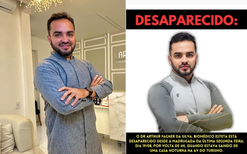 Mistério: biomédico esteticista está desaparecido há 4 dias após briga em frente a casa noturna de Manaus