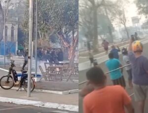 Polícia troca tir0s com garimpeiros no meio da rua em Humaitá: "o bagulho tá doido"; veja vídeo