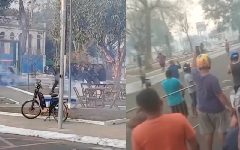 Polícia troca tir0s com garimpeiros no meio da rua em Humaitá: “o bagulho tá doido”; veja vídeos