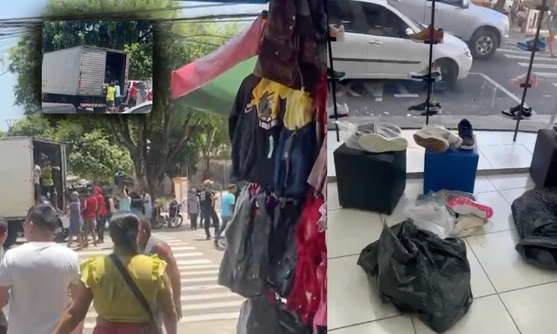 “Rapa” no Centro de Manaus deixa lojistas e ambulantes desesperados: “Tão levando tudo! Tá certo isso?”; veja vídeo