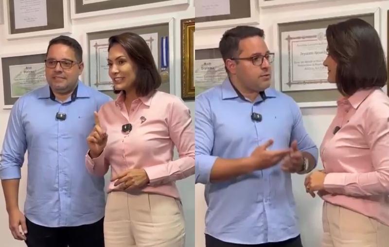 Delegado Costa e Silva recebe apoio de Michelle Bolsonaro na corrida eleitoral em Manaus; veja vídeo