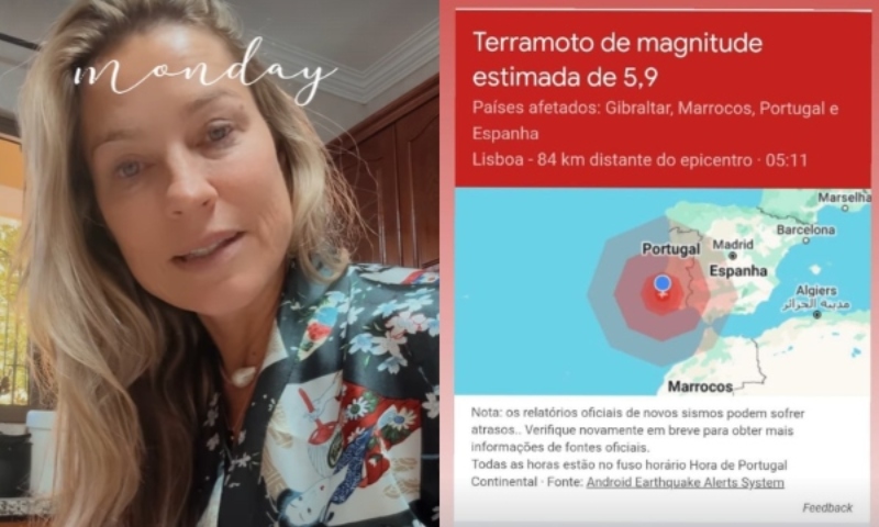 Luana Piovani e mais famosos relatam terremoto em Portugal: “bem forte”; veja vídeo