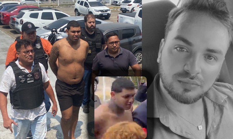 Aos gritos de “assassino”, suspeito de ter mat4do biomédico Arthur chega rindo na delegacia; veja vídeo