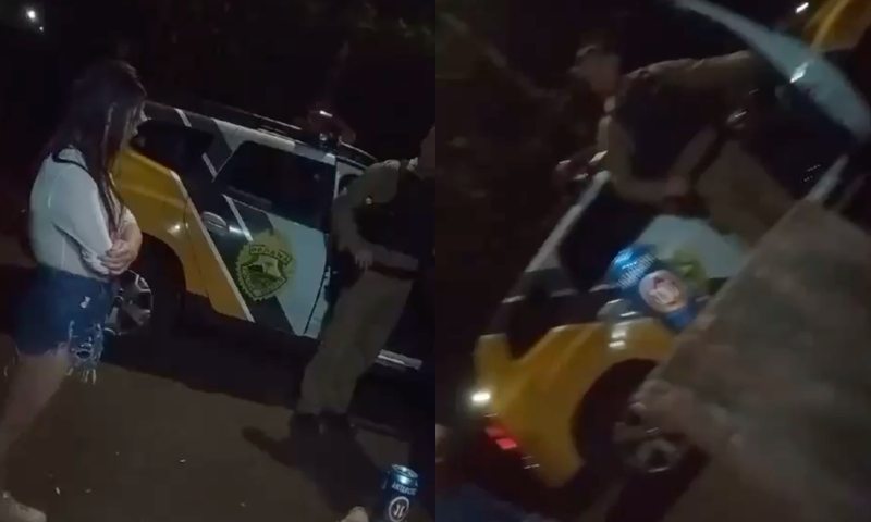 PM dá t4pas, chut3s e arrast4 mulher pelos cabel0s durante abordagem; veja vídeo