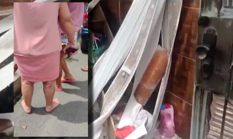 “Eu vou m0rrer”: vídeo desesperador mostra mulher toda qu3im4da após expl0são de botijão de gás; veja