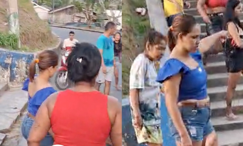 Loirinha boazuda exibe f1o dental cravadinho no br1oco durante br1ga por macho no Amazonas; veja vídeo