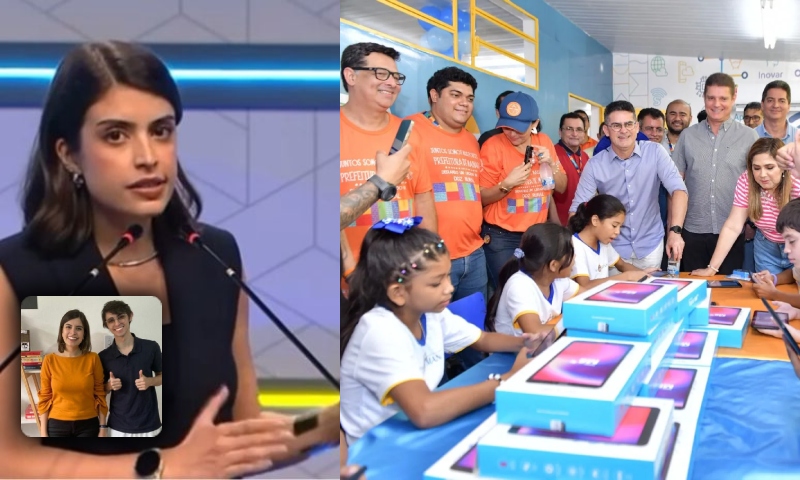 Amiga de Amom, Tábata Amaral elogia educação municipal na gestão de David Almeida durante debate em SP