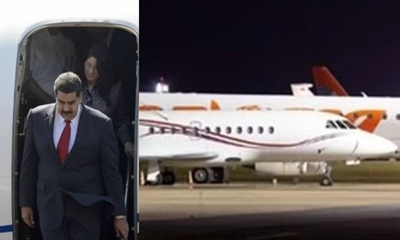 Urgente: EUA apreende avião presidencial de Nicolás Maduro após pouso na República Dominicana; veja vídeo