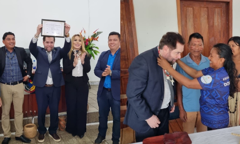 Senador Plínio Valério recebe título de cidadão de São Gabriel da Cachoeira e anuncia novas emendas para a região