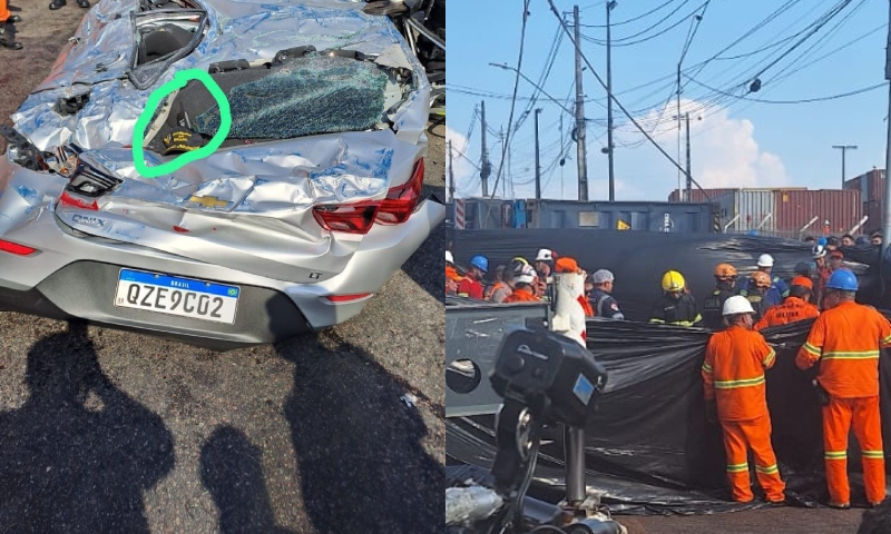 Motorista que teve carro esmag4d0 por carreta tem m0rte confirmada em Manaus; veja vídeo