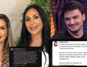 Dayanne Bezerra se revolta com Felipe Neto após comentário sobre prisão de Deolane; veja treta