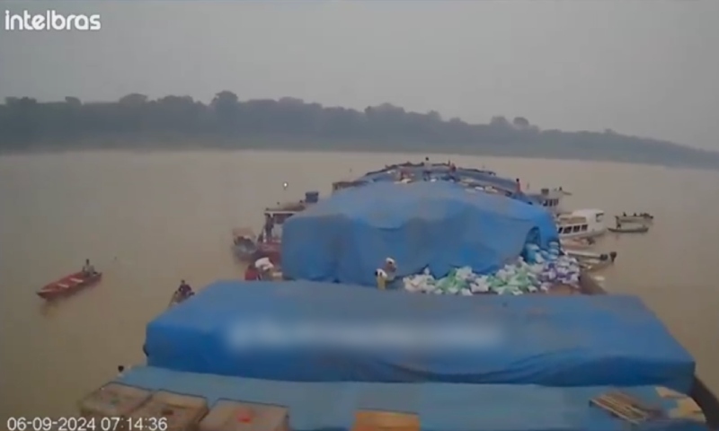 Urgente: Balsa é saqueada por piratas no Rio Madeira e câmeras de segurança registram tudo; veja vídeo