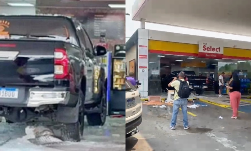 Motorista embriagado deixa feridos após invadir loja de conveniência com Hilux em Manaus; veja vídeo