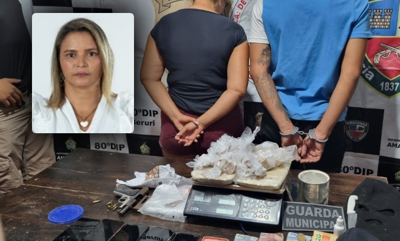 “Chefona do crime”: candidata a vereadora e marido são presos com drogas, armas e dinheiro em Beruri; veja