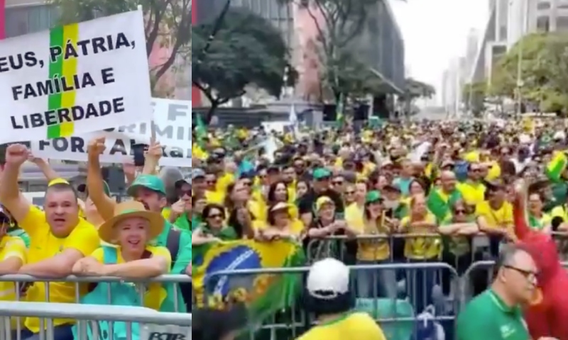 Avenida Paulista começa a lotar para manifestação de 7 de Setembro; veja vídeos
