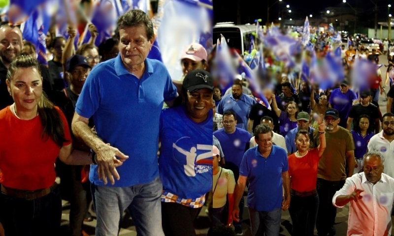 Eleições 2024: caminhada com Fernandão arrasta multidão e lota as ruas de Presidente Figueiredo