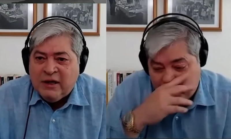 Datena chora durante sabatina e diz que essa é sua última tentativa na política: “pra mim acabou”