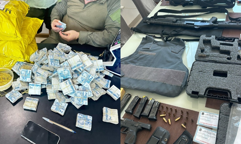 Escândalo: vulgo ‘Chiquinho’, que seria ligado ao prefeito de Parintins, é preso com malotes de dinheiro e arm4s