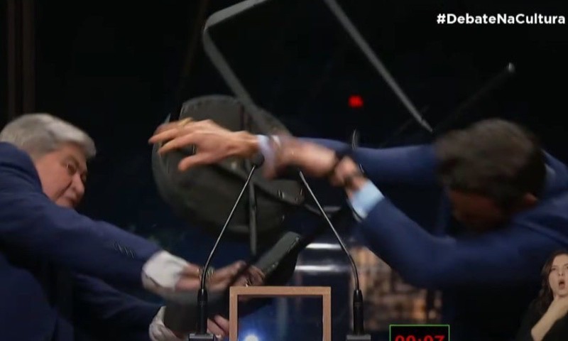 Urgente: Datena se descontrola e agr1de Pablo Marçal durante debate ao vivo; veja vídeo
