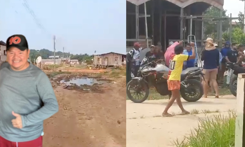 População de Anori protesta contra prefeito Regis Nazaré: “só quer fazer a gente de Bodó”; veja vídeo