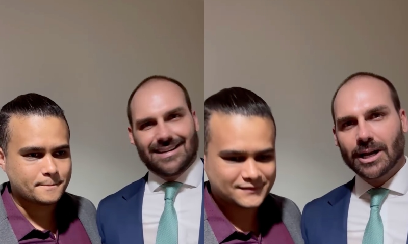 Filho de Bolsonaro enlouquece e apoia gente de outro partido para as eleições 2024 em Manaus; veja vídeo