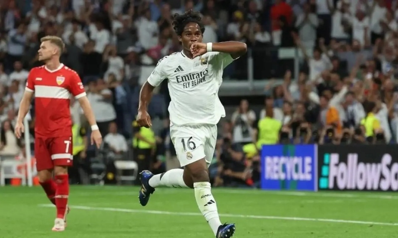 Endrick marca, quebra recorde e Real Madrid vence Stuttgart na estreia da Champions League