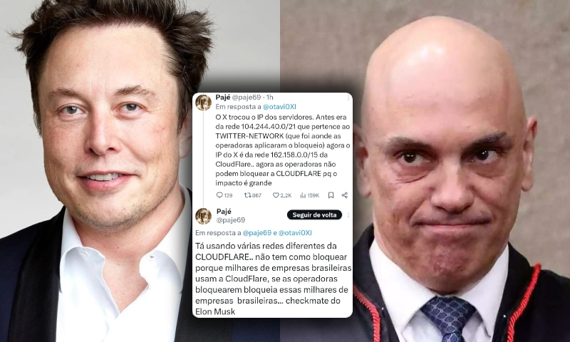 Xeque-mate: Elon Musk troca servidor de IP do X e dribla censura no Brasil